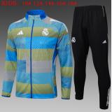 Chándal Real Madrid 2025/26 (Bule with Green long zipper) - NIÑOS